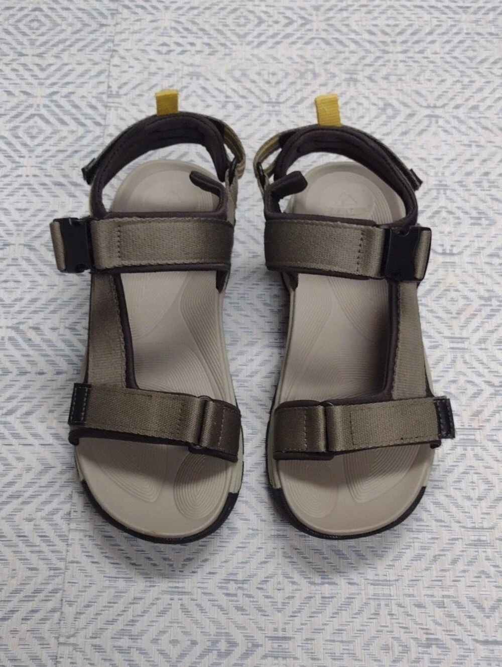 Ozark Trail Olive Green and Yellow Men's Outdoor Sandals